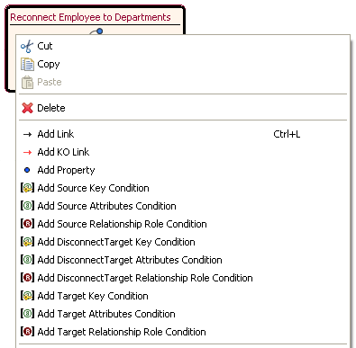 The Context Menu of the Reconnect Unit