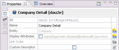 The Properties View of the Data Unit