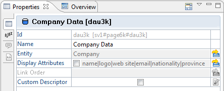 The Properties View of the Data Unit