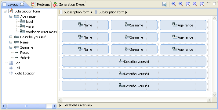 Grid positioning example 1
