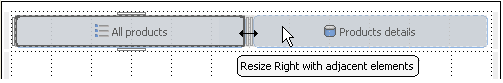 Resize right with adjacent elements