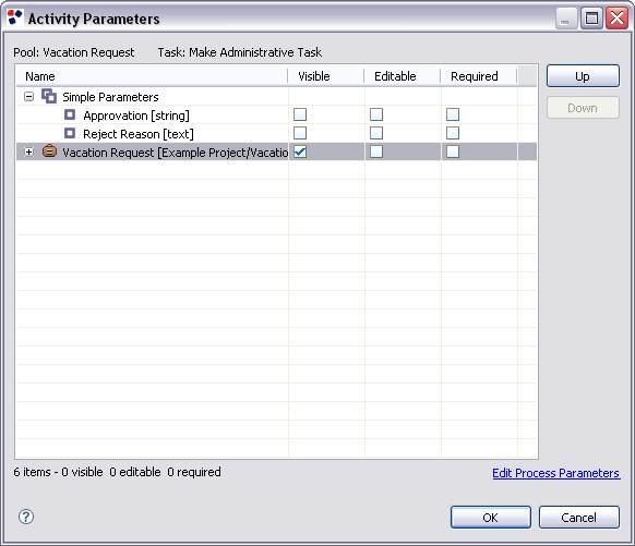 Set the Make Administrative Task Task parameters Set the Make Administrative Task Task parameters