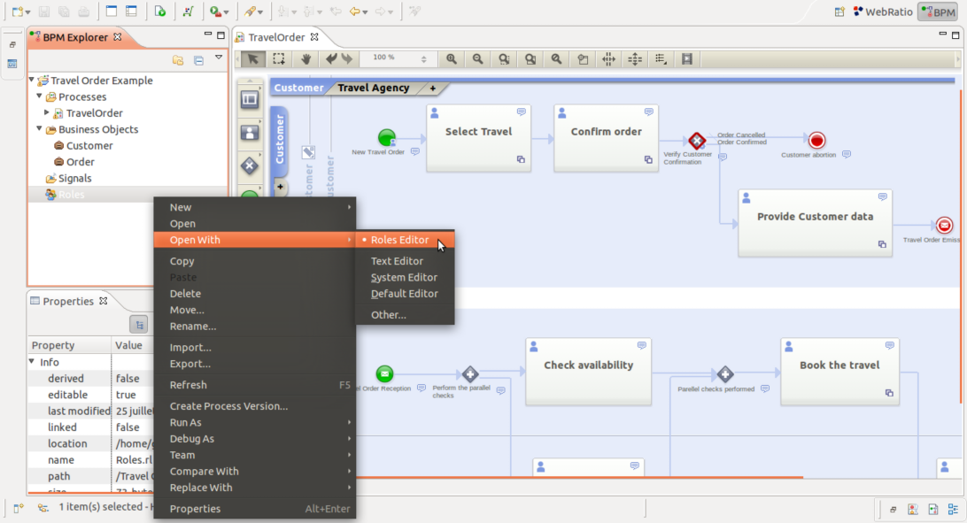Open Roles Configuration Panel Open Roles Configuration Panel