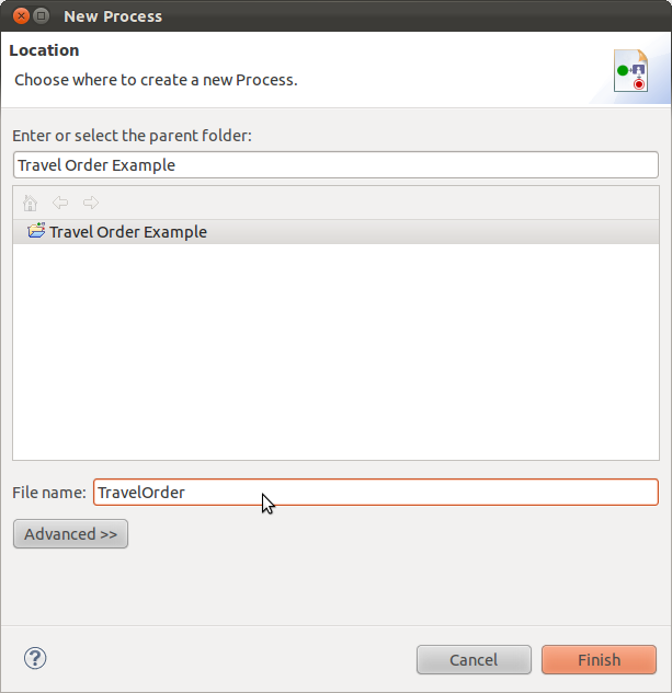 Create a new Process Model Create a new Process Model