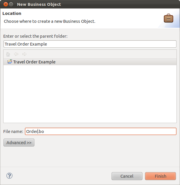 Create the Order Business Object Create the Order Business Object