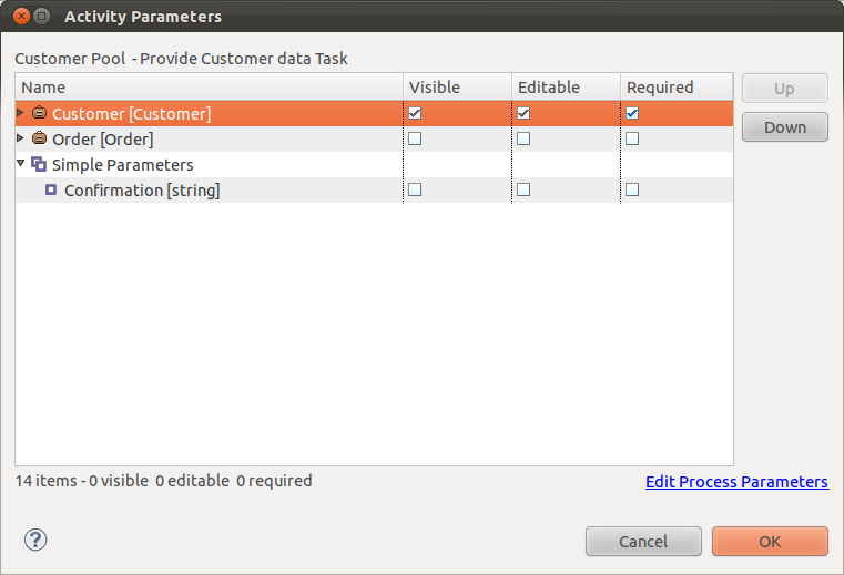 Set the Provide Customer Data Task parameters